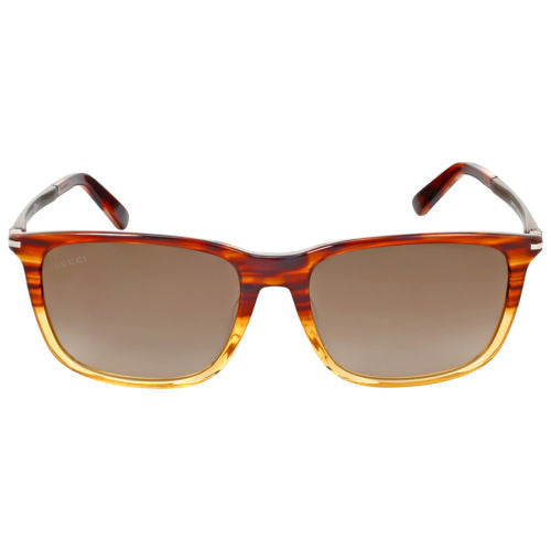 Gucci Brown Horn Mens Sunglasses