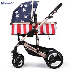2017 new collapsible baby stroller, 0--36 months stroller 8 color choices Inflatable Natural Rubber Wheels Four Wheel