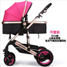 2017 new collapsible baby stroller, 0--36 months stroller 8 color choices Inflatable Natural Rubber Wheels Four Wheel