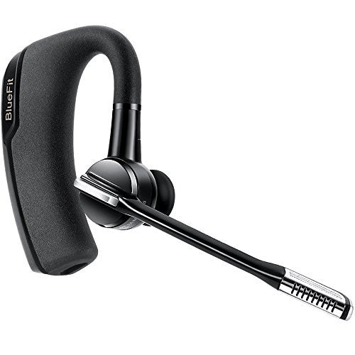 Bluetooth Headset, BlueFit JAZZ 6 Hands Free Wireless Bluetooth HD Stereo Earpiece with Microphone for iPhone Samsung Galaxy Android