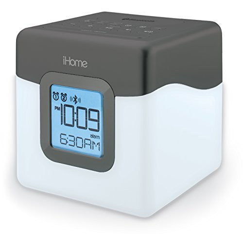 Sound Design iHome iBT28GC Bluetooth Color Changing Dual Alarm Clock FM Radio with USB Charging