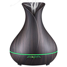 Homasy 400ML Essential Oil Diffuser, Ultrasonic Aromatherapy Cool Mist Humidifier with 14 -Color LED Light, Wood Grain Design, 4 Timer Settings for Office, Kids’ Room, Spa