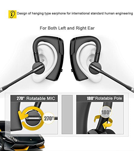 Bluetooth Earpiece Headset Wireless Hands Free Headphones Earbuds iPhone  Android