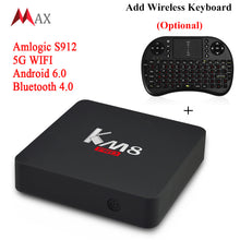 KM8 Pro Smart TV Box Android 6.0 BT 4.0 Amlogic S912 Octa Core 2GB 8GB/16GB Amlogic S912 2.4G/5G WiFi Set-top Box PK X96 A95X