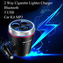 TF/Micro SD Music MP3 Player Bluetooth Car Kit FM Transmitter HandsFree Cigarette Lighter Adapter Splitter 3 Ports USB Charger