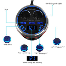 TF/Micro SD Music MP3 Player Bluetooth Car Kit FM Transmitter HandsFree Cigarette Lighter Adapter Splitter 3 Ports USB Charger