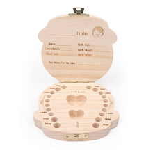 Tooth Box organizer for baby save Milk teeth Wood storage box great gifts 3-6YEARS creative for kids Boy and Girl image
