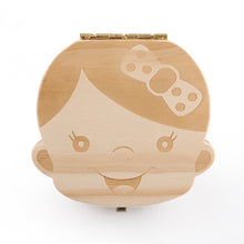 Tooth Box organizer for baby save Milk teeth Wood storage box great gifts 3-6YEARS creative for kids Boy and Girl image