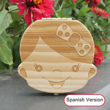 Tooth Box organizer for baby save Milk teeth Wood storage box great gifts 3-6YEARS creative for kids Boy and Girl image