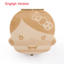 Tooth Box organizer for baby save Milk teeth Wood storage box great gifts 3-6YEARS creative for kids Boy and Girl image