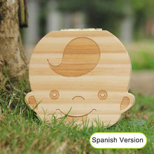 Tooth Box organizer for baby save Milk teeth Wood storage box great gifts 3-6YEARS creative for kids Boy and Girl image